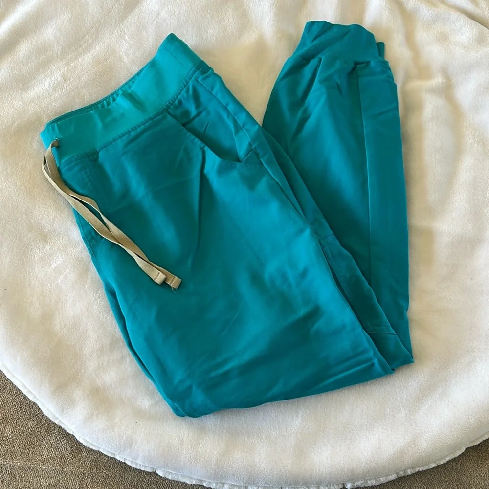 Figs Teal Zamora Jogger Scrub Pants size L - Picture 2 of 7